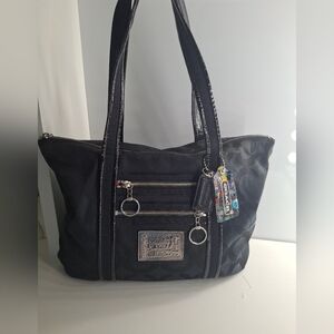 Coach Poppy Op Art Jacquard Signature Shoulder Bag 13826 EUC